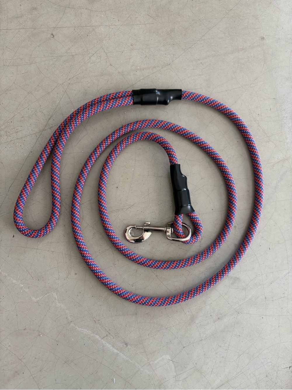 Red and Blue Braided Cord Dog Leash